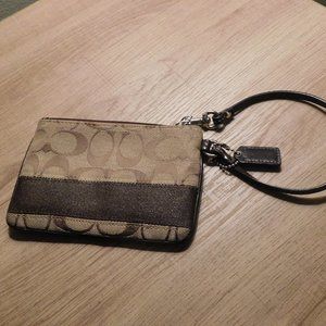 Coach Canvas Wristlet